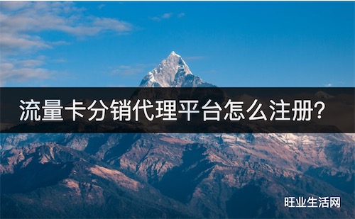 流量卡分销代理平台怎么注册？卖手机卡一张卡赚100+