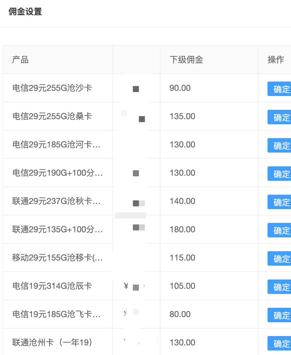 172一级代理佣金图:号卡分销代理等级越高挣的越多