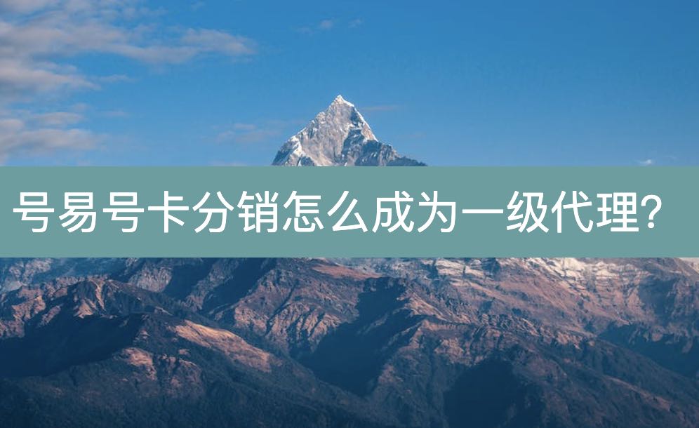 号易号卡分销怎么成为一级代理？填写推荐码88000注册