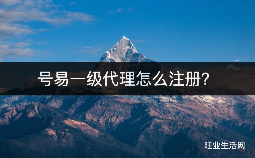 号易一级代理怎么注册？填写88000拿一级代理佣金