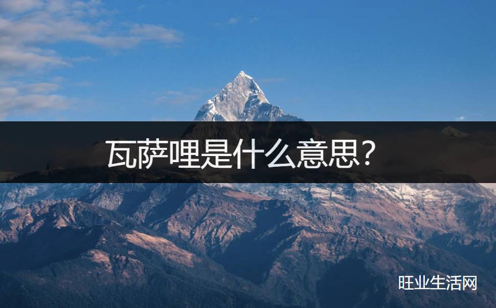 瓦萨哩是什么意思？《边水往事》新语言解析